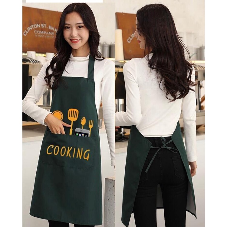 Celemek Masak Apron Anti Air Minyak bisa Lap Tangan PREMIUM J97