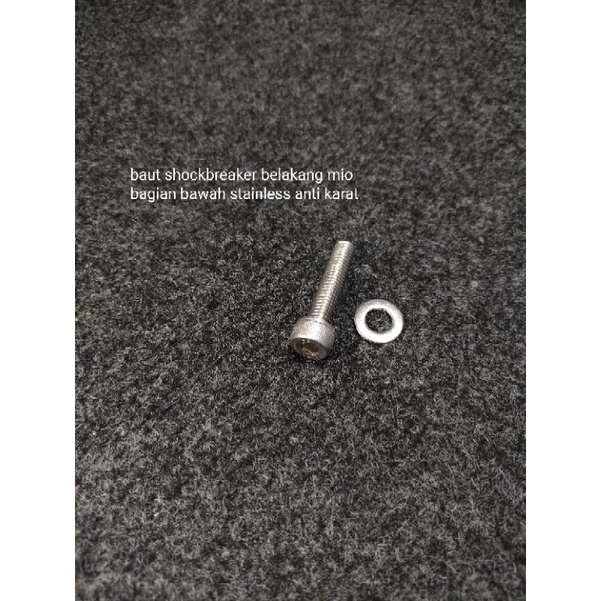baut baud shock shockbreaker belakang mio fino mio soul stainless stenles anti karat