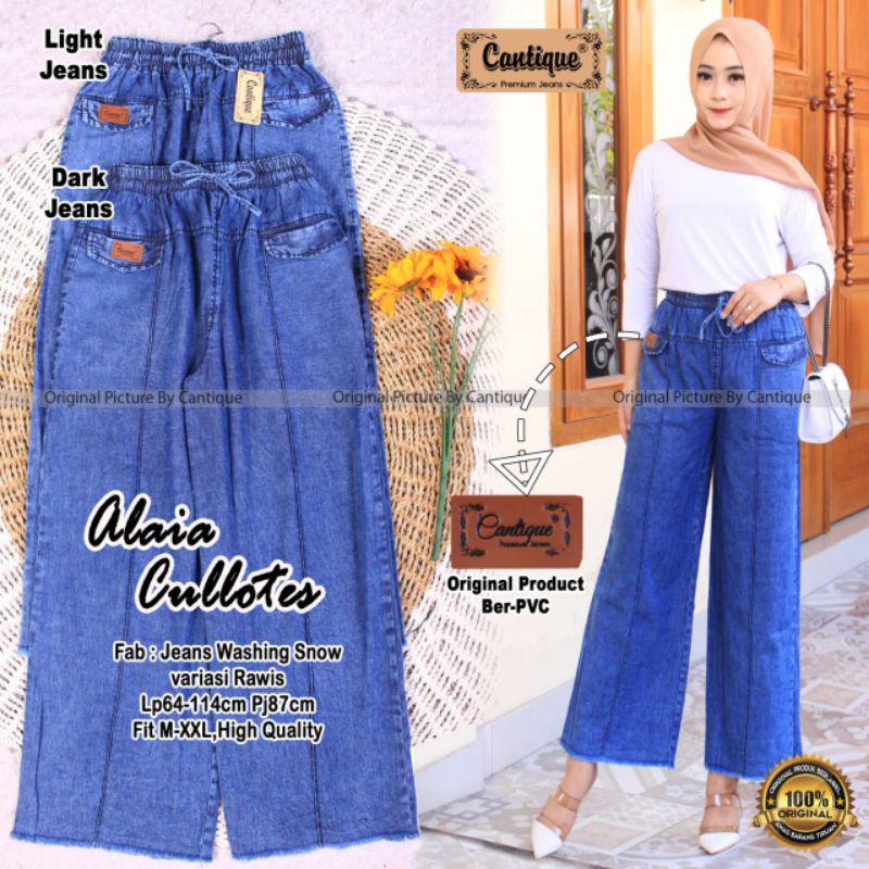 alaia cullotes by cantique / Celana kulot jeans muslimah