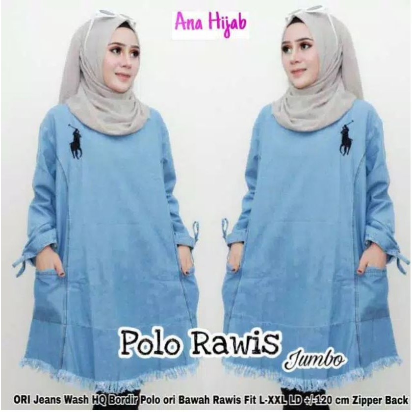 PO_LO RAWIS TUNIK MATT JEANS WASH ICE BLUE SERIES (diadora light)