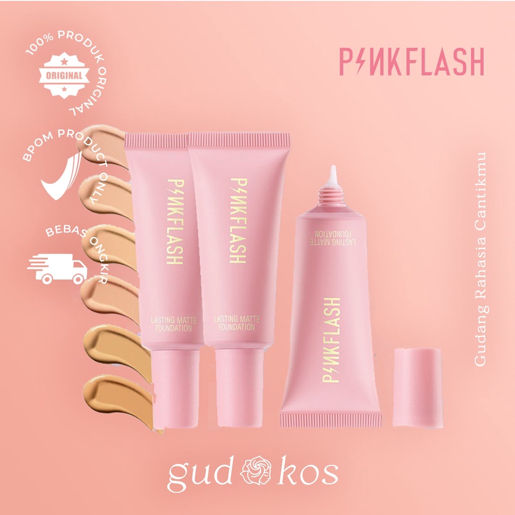 PINKFLASH #OhMySelf Long Lasting Matte Foundation - Makeup Base Face Primer Tahan Air