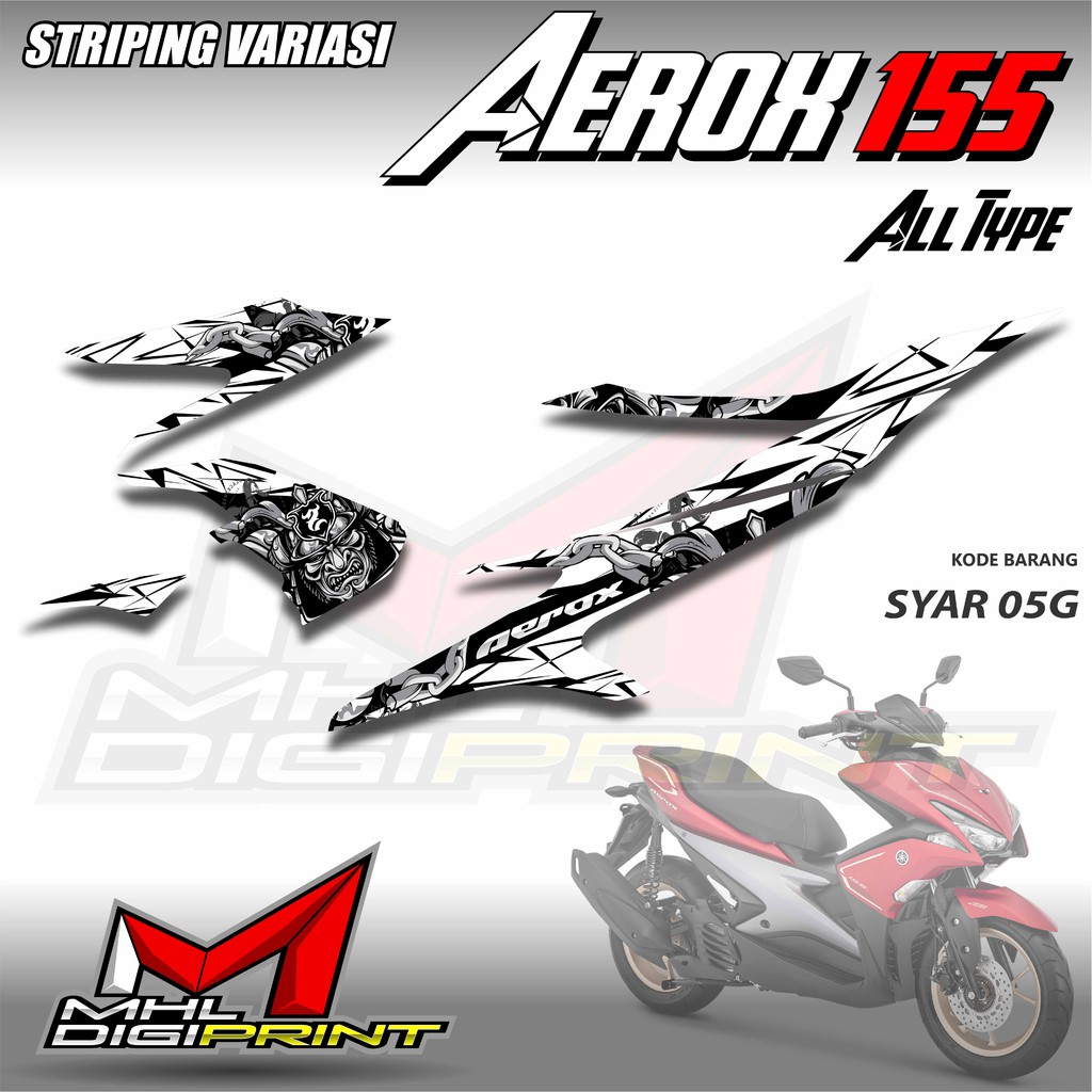 STRIPING VARIASI AEROX 155 ALL TYPE - STIKER AEROX 155 - SYAR 05