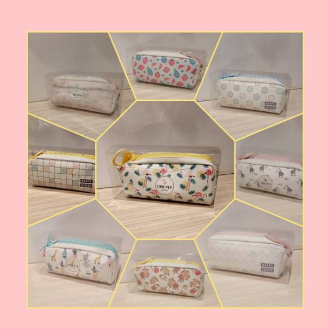 

READY STOCK Tempat Pensil MURAH Kanvas Motif LUCU untuk Alat Tulis / Sekolah / Kantor