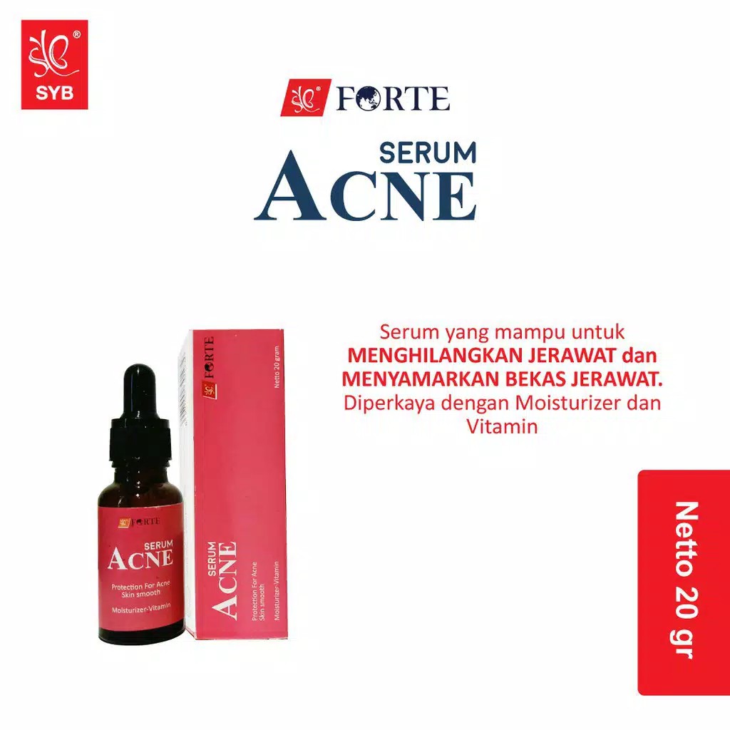 SYB Forte Serum Red Jelly Glow | Gold Vitamin C Collagen Aloe Acne 20ml