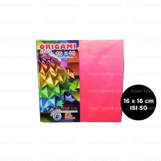 

Origami Lipat Asturo ukuran 16x16 cm 1 pak ( 50 Pcs ) Kertas Berwarna