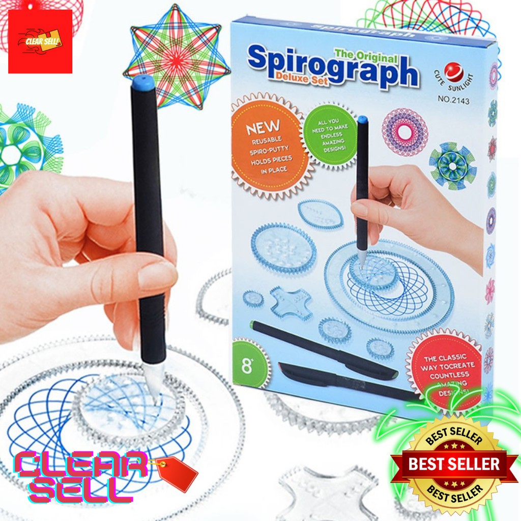 

Spirograph Drawing Tools P X L X T = 22cm X 2.5cm X 31cm 2143