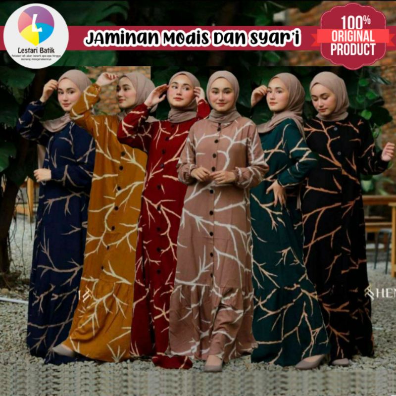 gamis motif akar / gamis motif akar terbaru / gamis busui kekinian / gamis busui Jumbo / gamis busui