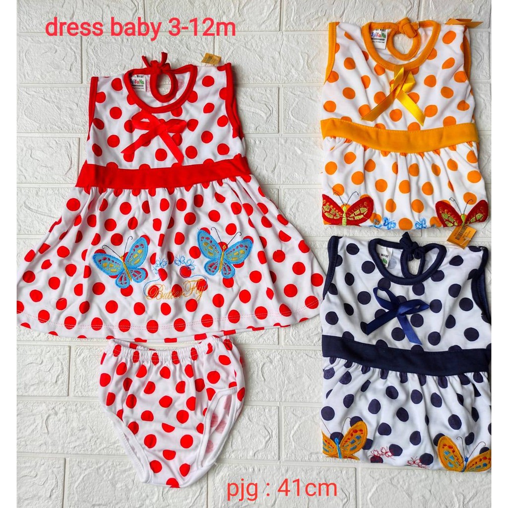 Baju Bayi Dress SYIFANA Mulai Usia 6 Bulan sd 2 Tahun