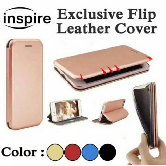 Terbaru!!! Leather case kulit casing flipcover samsung J4 plus 2018