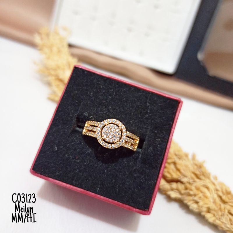 Cincin Meilyn Gold Zircon Mewah C03123