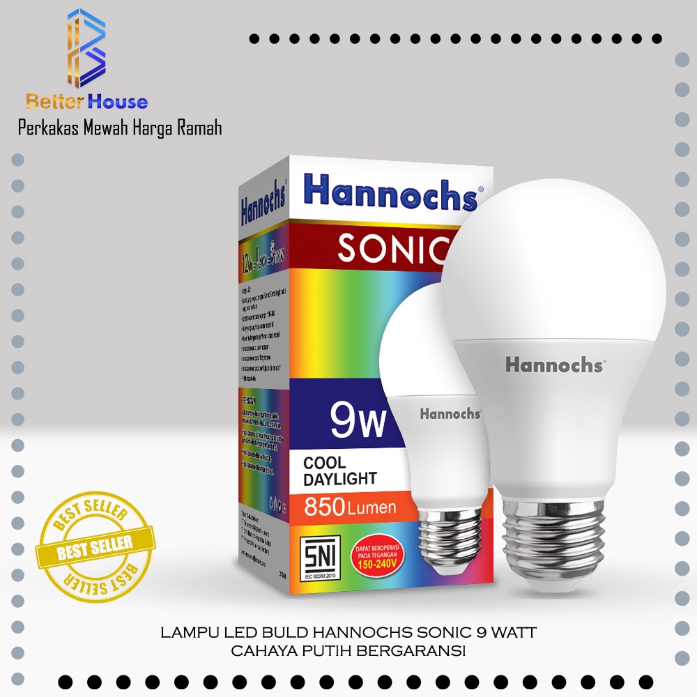 Hannochs Sonic 9w 9 w 9 watt Hannochs LED 9W Lampu Hannochs 9W