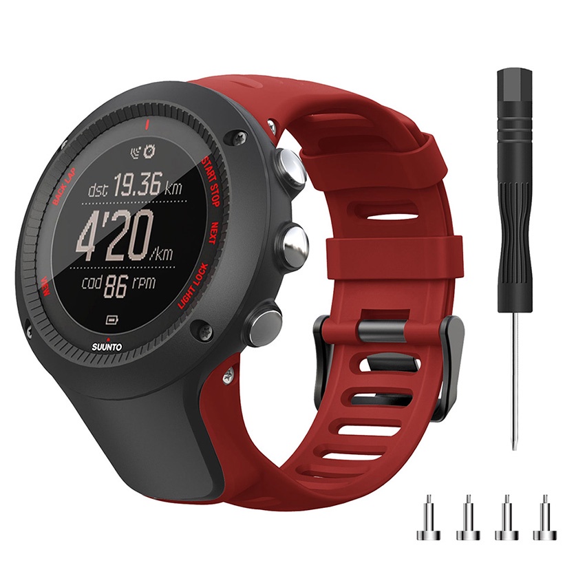 P20Q Watch Strap Simple For Suunto 3 Fitness - Tali Jam Tangan 20mm Rubber Silikon Original Surya