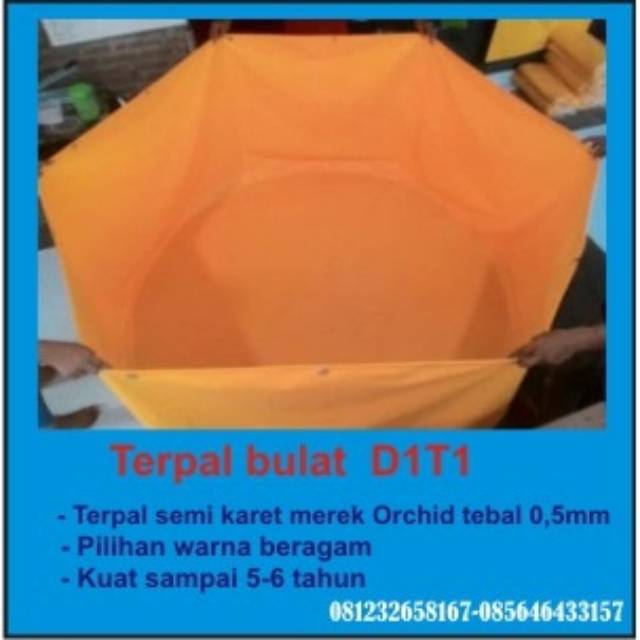 Terpal kolam ikan D1T1 /orchid /  kolam terpal bulat /  terpal ikan / terpal lele/ terpal kolam lele
