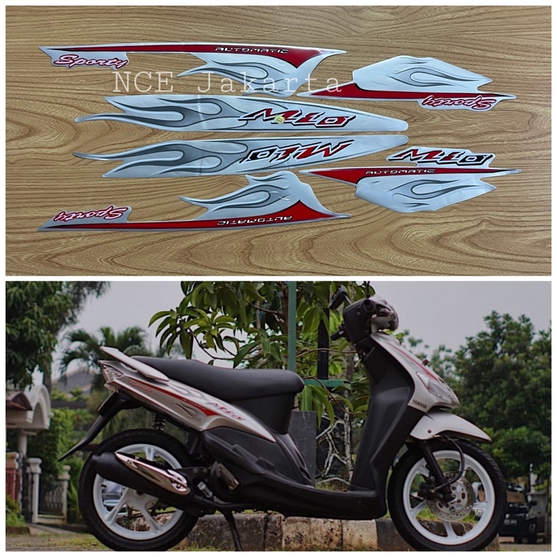 STIKER STRIPING MIO SPORTY 2006 SILVER