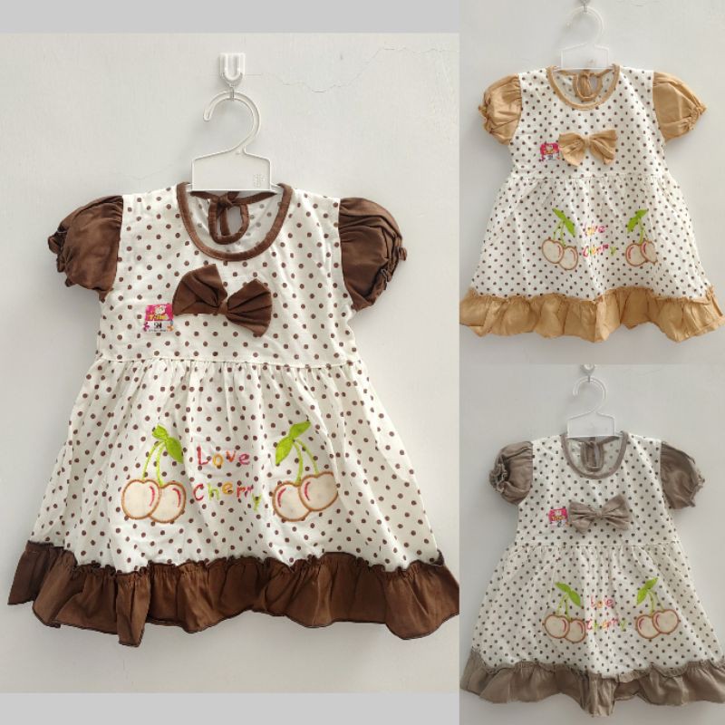 SNI Dress baju rok celana pita polkadot anak bayi Ylin