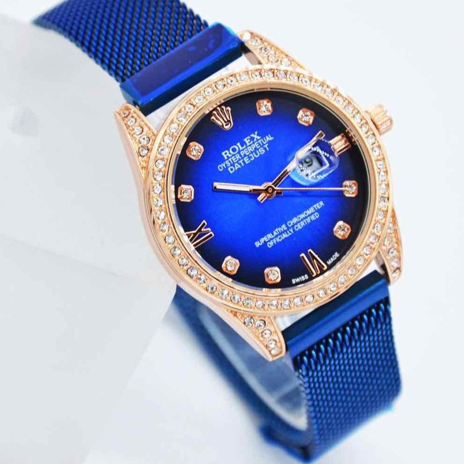 Harga Murah [✔COD] jam Tangan wanita magnet new  tanggal aktif Unisex