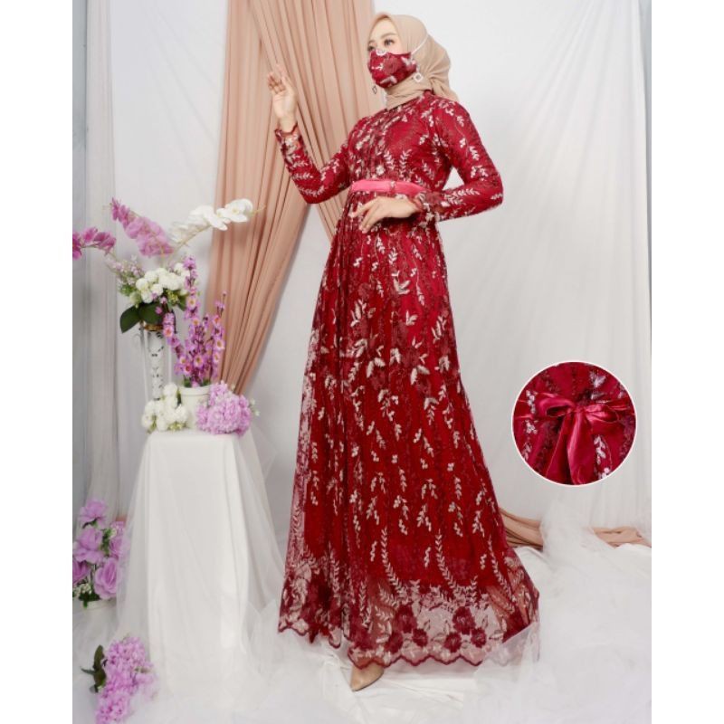 KEBAYA ORIGINAL/KEBAYA PESTA/GAMIS REMPLE PITA SATIN/GAMIS SINTIA/BY ADELIA