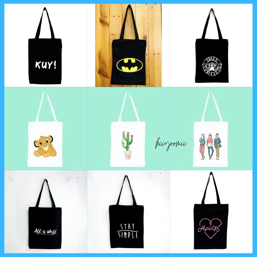 (PART 9 TOTEBAG DRILL) TAS TOTE NEW  [ADA RESLETING] [BISA BAYAR DI TEMPAT] bahan halus || Kiiyoomii