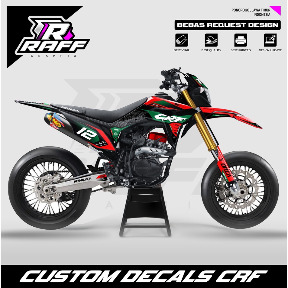 decal sticker supermoto crf 150 decal supermoto crf desain baru