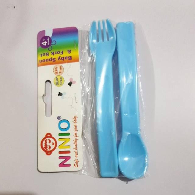 Ninio Baby Spoon and Fork Set F-333