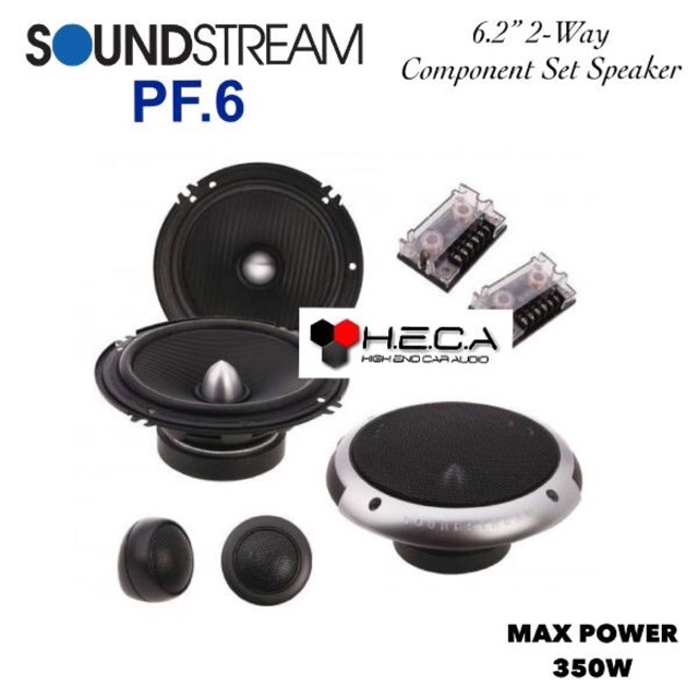 SOUNDSTREAM PF.6 Speaker Pintu Split 6.5-inch Audio Mobil Component Set
