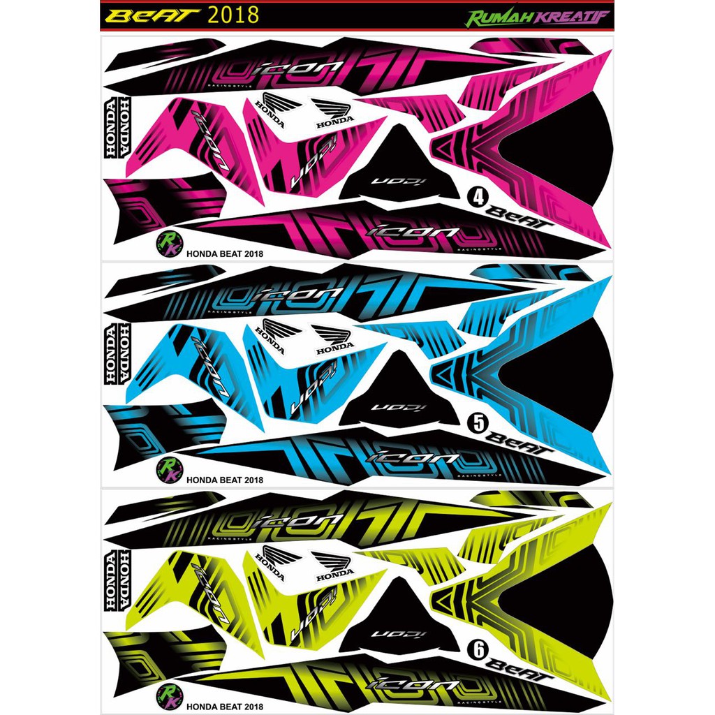 striping motor beat FI 2018 Variasi