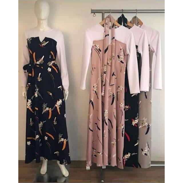 DRESS PANJANG WANITA SCUBA