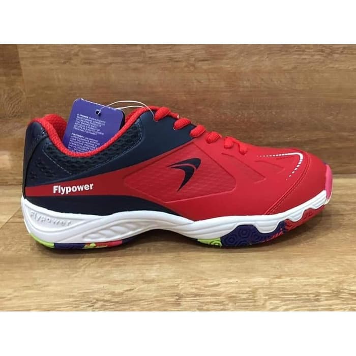 Order Langsung Sepatu Badminton Flypower Fly power Losari 03 Merah Original Berkualitas