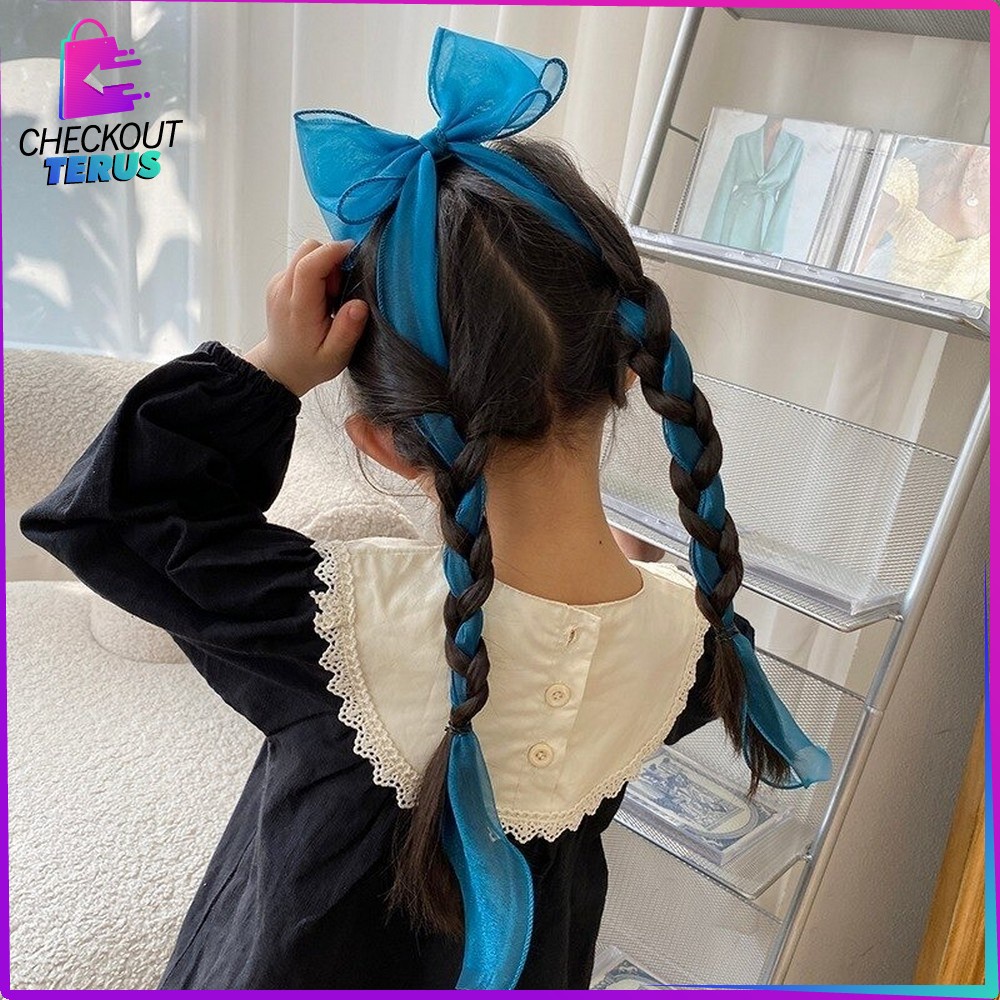 CT C344 Jepit Rambut Korea Pita Jepit ala Korea Untuk Wanita Ribbon Hair Tie Jepitan  Rambut Pita Panjang Anak Perempuan