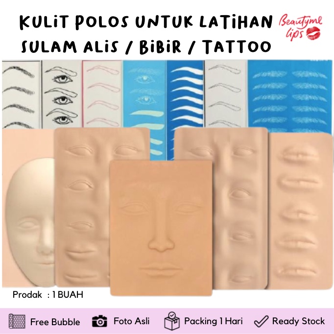 TERLENGKAP Kulit Polos untuk LATIHAN Sulam Alis / Bibir / Tattoo bulu mata READY STOCK