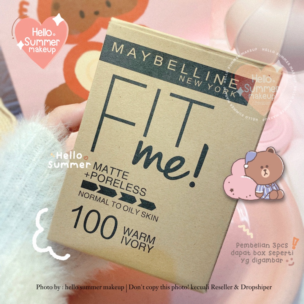 𝐅𝐎𝐔𝐍𝐃𝐀𝐓𝐈𝐎𝐍 - Fit Me! Matte &amp; Poreless Foundation 30 ml Maybelline Matte Finish Full Coverage Tahan Lama