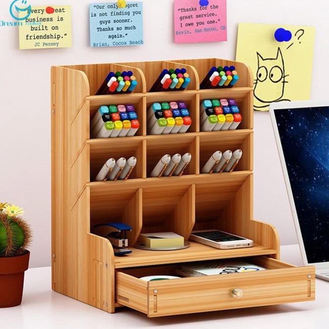 

Flash Sale Office Desk Organizer Desktop Pen Pencil Holder Container Terlaris