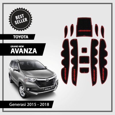 Door Groove Mat/ Antislip Rubber Cup Mat/ Alas Interior Toyota Avanza 2015-2018