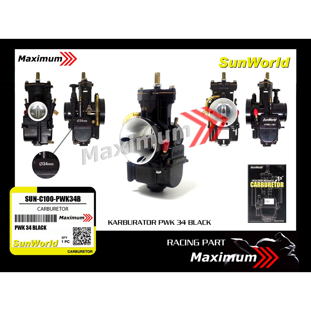 SunWorld Carbu PWK 34/ Karburator PWK 34 Black