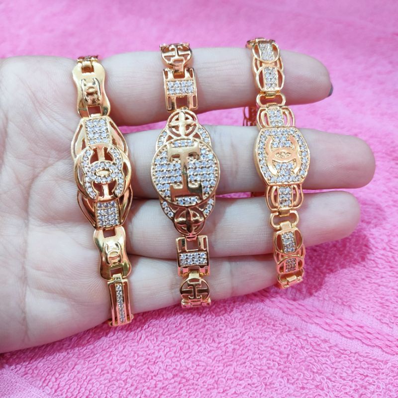 GELANG SILVER RANTAI COR CHANEL PERAK ASLI 925 LAPIS EMAS