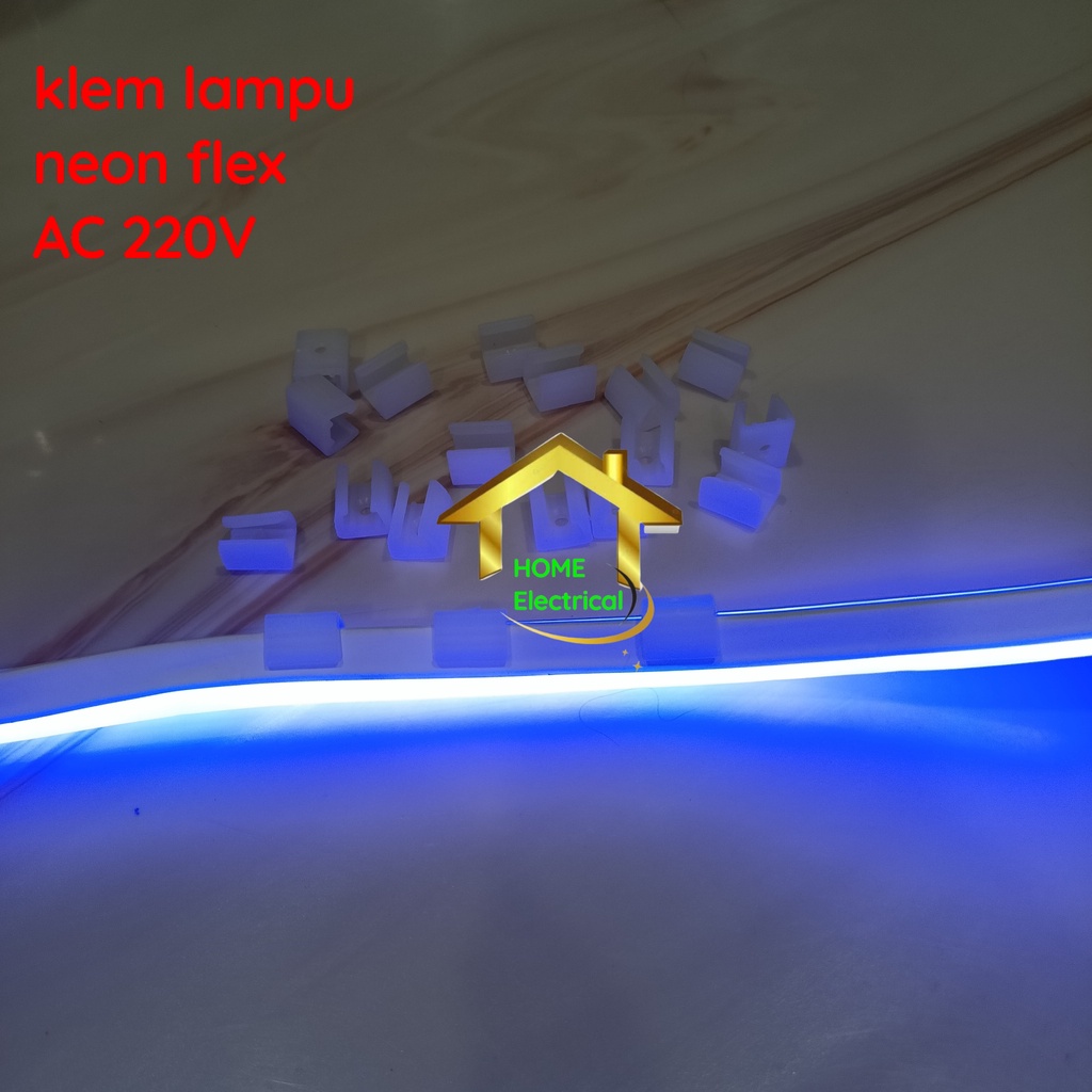 Klem Lampu Neon Braket LED Neon Flex Lampu Selang AC 220V