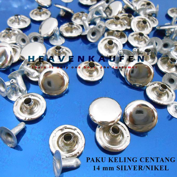 Ready...Ready...Ready...] Paku Keling Centang/Gepeng 14 Mm Nikel Harga Per 50 Pasang