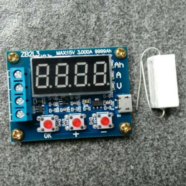 Zhiyu ZB2L3 Battery Tester Capacity Modul Alat Discharge Baterai 1.5v~12v for 1865 Cek Kapasitas MAh