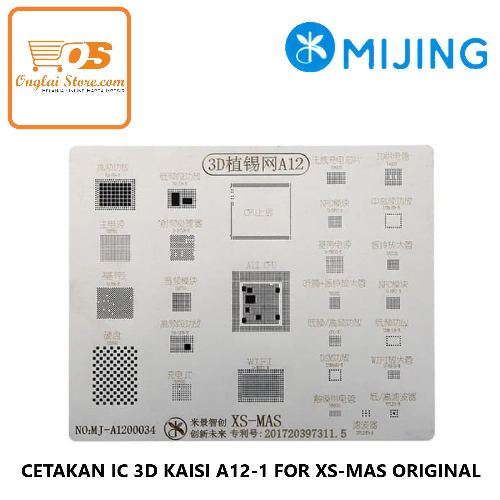 CETAKAN IC 3D KAISI A12-1 FOR XS/MAX ORIGINAL