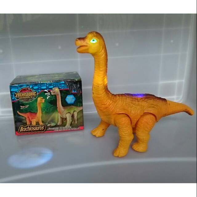 Mainan anak figure hewan binatang purba dinosaurs langka zaman dulu fosil purba lampu nyala jalan