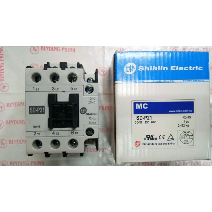 Contactor / Kontaktor SD-P21 5.5 kW 3P 32A 48V DC / 48VDC Shihlin