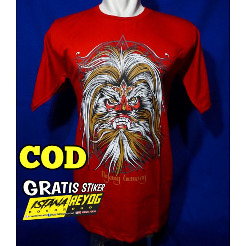 KAOS BUDAYA BUJANGGANONG MERAH PONOROGO JIEGEX/JEGEX. BGF001M