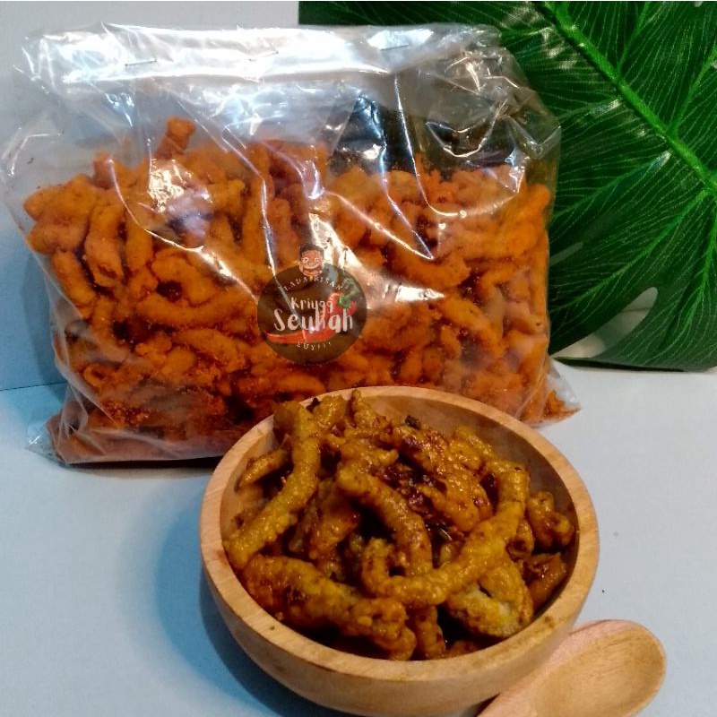 Jual Kripik Usus Crispy Cikruh Usus Crispy Pedas Kiloan 250gr 500gr Shopee Indonesia