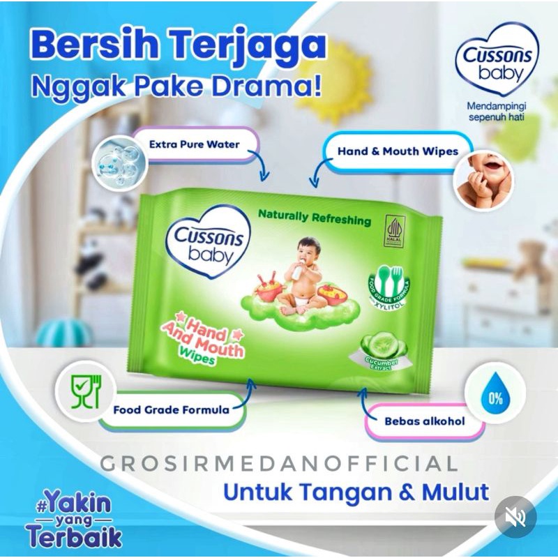 TISU BASAH CUSSONS BELI 1 GRATIS 1!!! - BABY WIPES CUSSON TISSU - TISSUE BASAH UNTUK BAYI ANAK DEWASA - HARUM DAN BEBAS BAKTERI