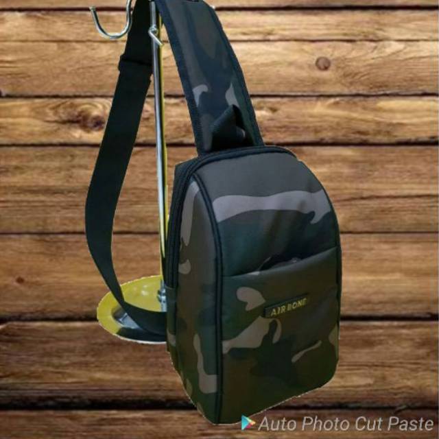 Tas selempang loreng/Tas selempang slempang army tactical pria cowok 3 way sling waist bag