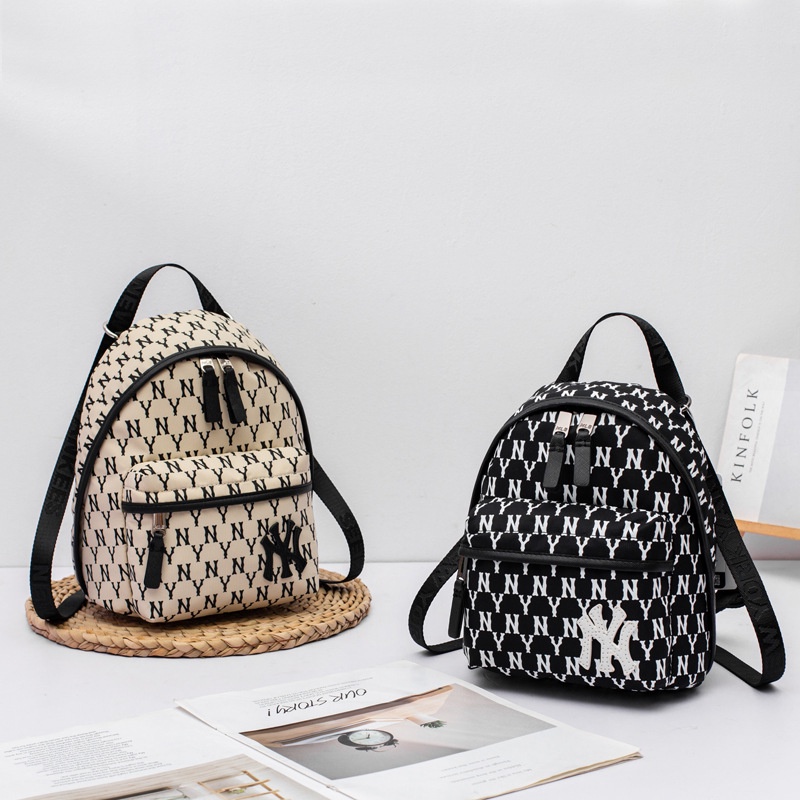 RYX - Monogram MLB Tas Ransel Wanita Fashion Casual - Ori Import