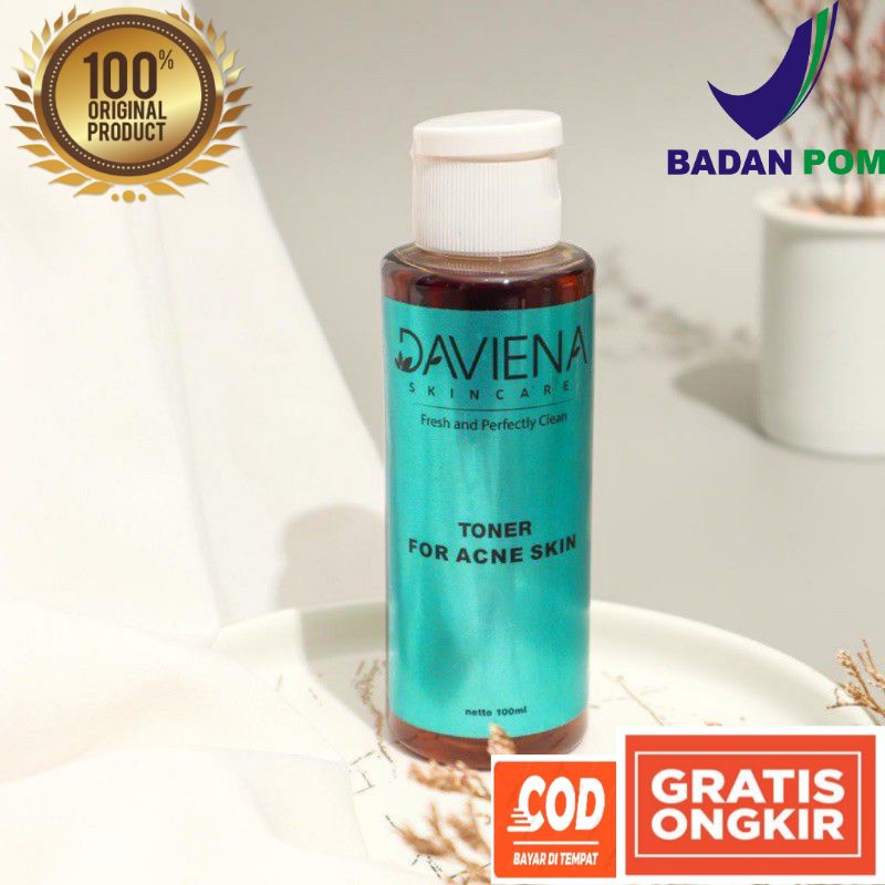 Toner Acne Daviena Skincare Davienaskincareofficial Davina Devina Lampung Jakarta Surabaya Pembersih Pemutih Pencerah Wajah Glowing Jerawat Bpom Daviena Skincare