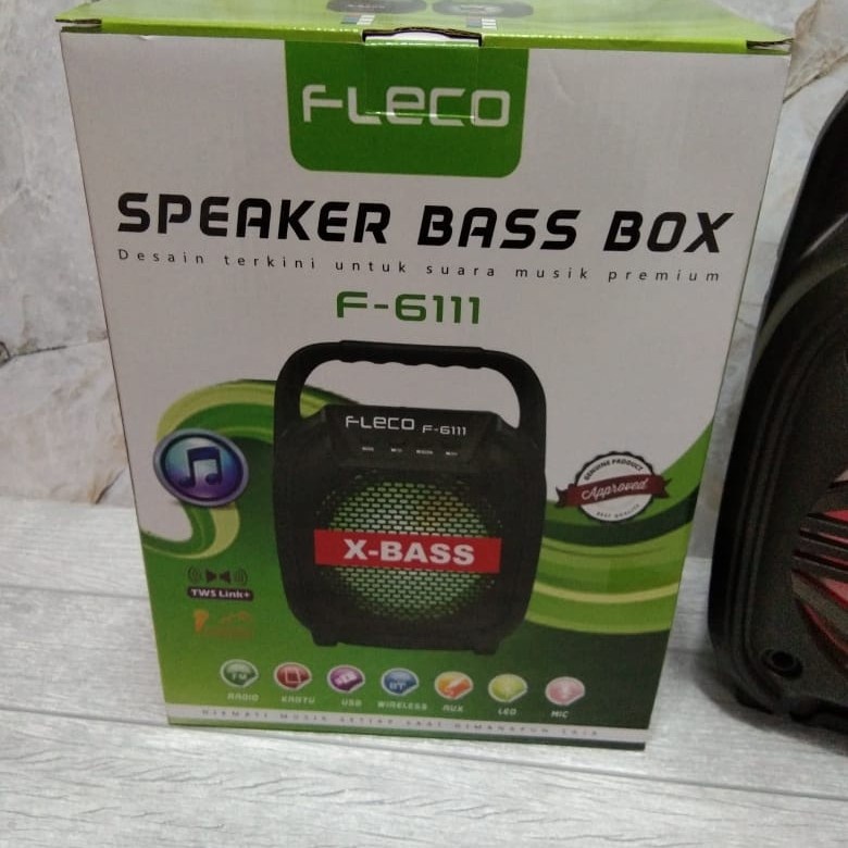 COD SPEAKER BLUETOOTH FLECO 6'5 INCH F-6111/F 6112 PLUS MIC KARAOKE//SPEAKER KARAOKE X-BASS//SPEAKER SALON AKTIF