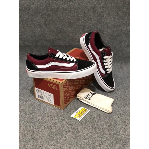 SEPATU V4NSS OLDSCHOOL MAROON BLACK PREMIUM IMPORT CHINA