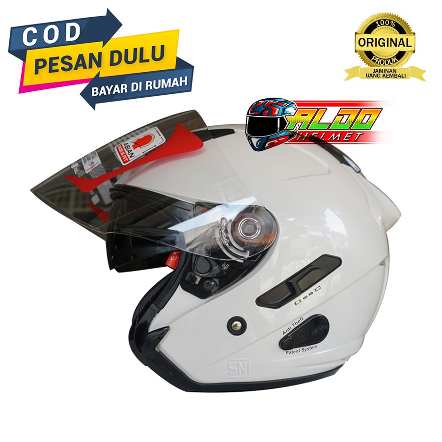 KYT GALAXY HELM KYT GALAXY FLAT R PLAIN WHITE TERLARIS